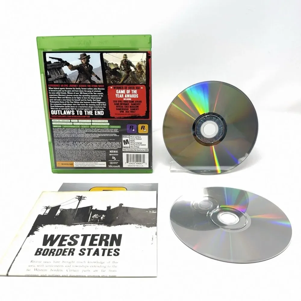 Red Dead Redemption GOTY Microsoft Xbox 360 Xbox One CIB Map Refurbished Tested